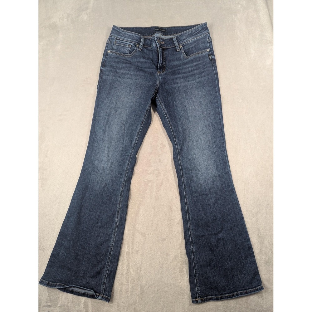 Silver Jeans Womens 31 Blue Elyse Bootcut Med Wash Mid Rise Stretch Denim